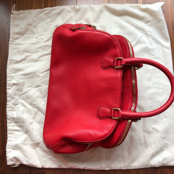 JCrew Biennial Red Leather Satchel - Picture 11 of 16